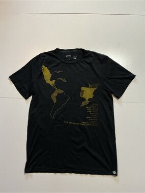 Ever Brand Clothing The Bullfighting Countries Map Graphic Black S/S T-Shirt